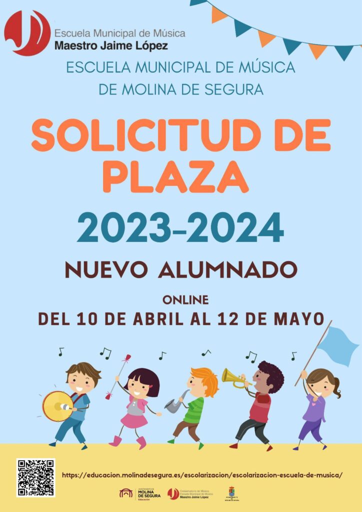 Escuela Municipal de Musica Molina Comienzo plazo de solicitudes curso 2023 2024 CARTEL